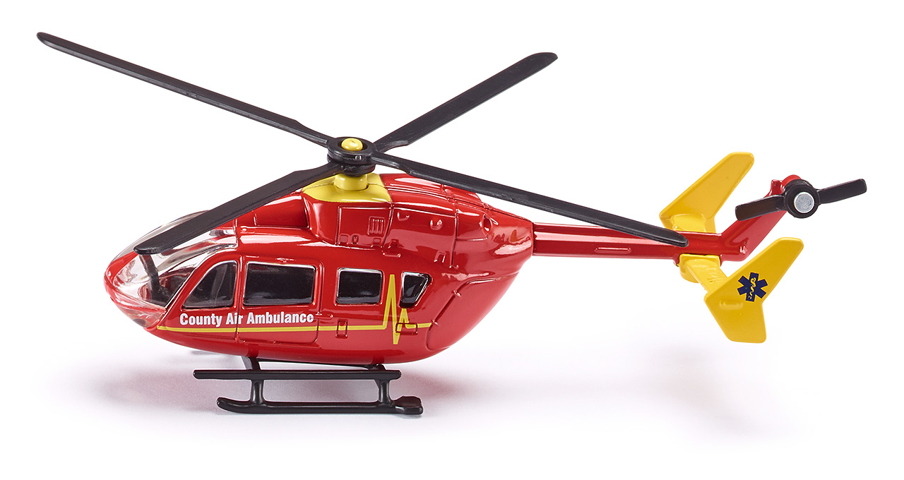 Soundeffekte BSD Groß Feuerwehr Helikopter mit Rettung Zubehör 