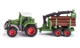 image: Traktor mit Forstanhänger