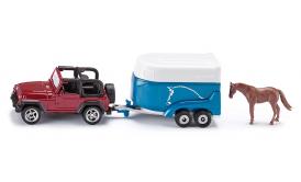 image: Jeep mit Pferdeanhänger